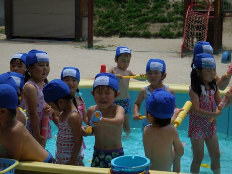 水遊び楽しいよ♬