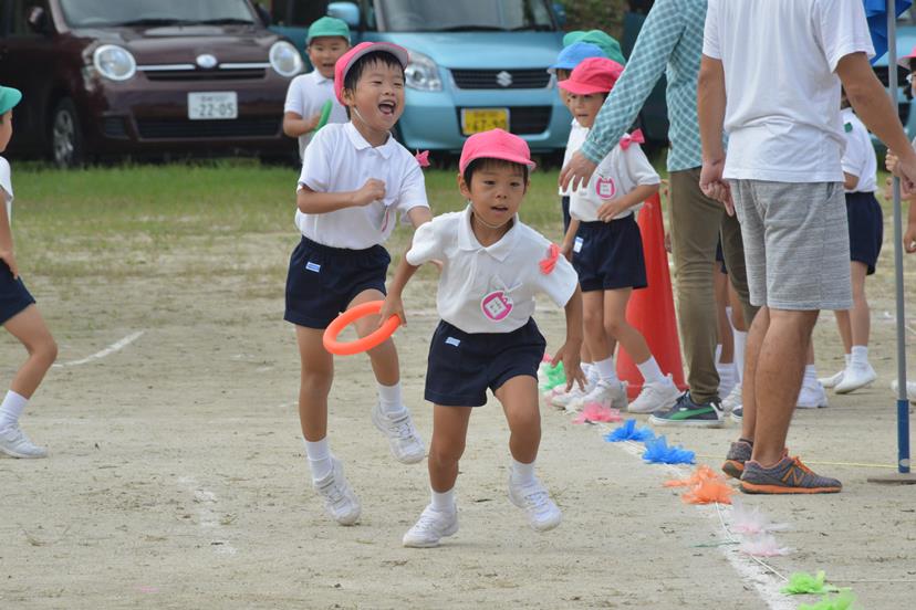 年長☆リレーの練習を頑張っています！