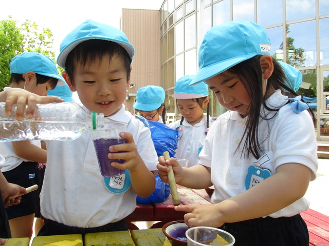 菖蒲きれいだね！―色水も作って遊びました―:画像１