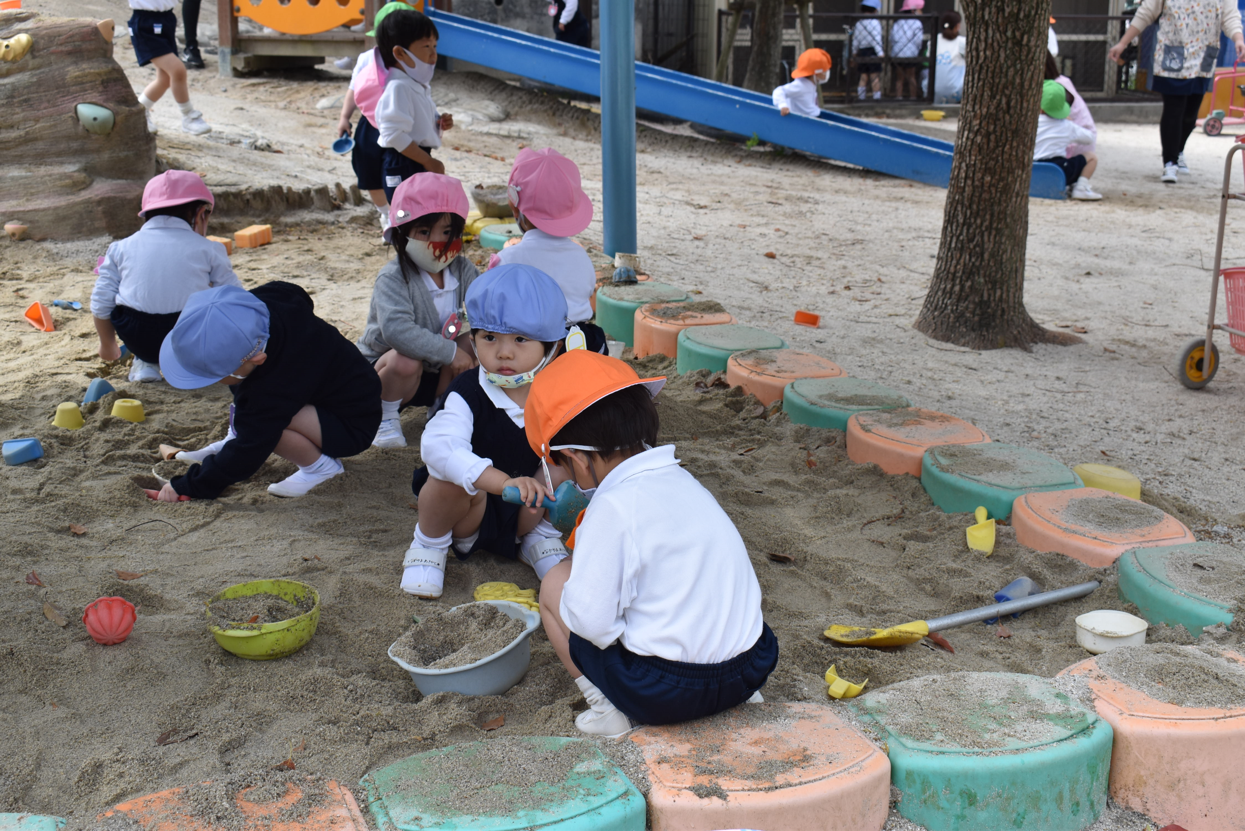 今日の年少さん（入園１日目）