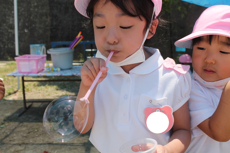 シャボン玉遊びをしたよ♡(れんげ組)