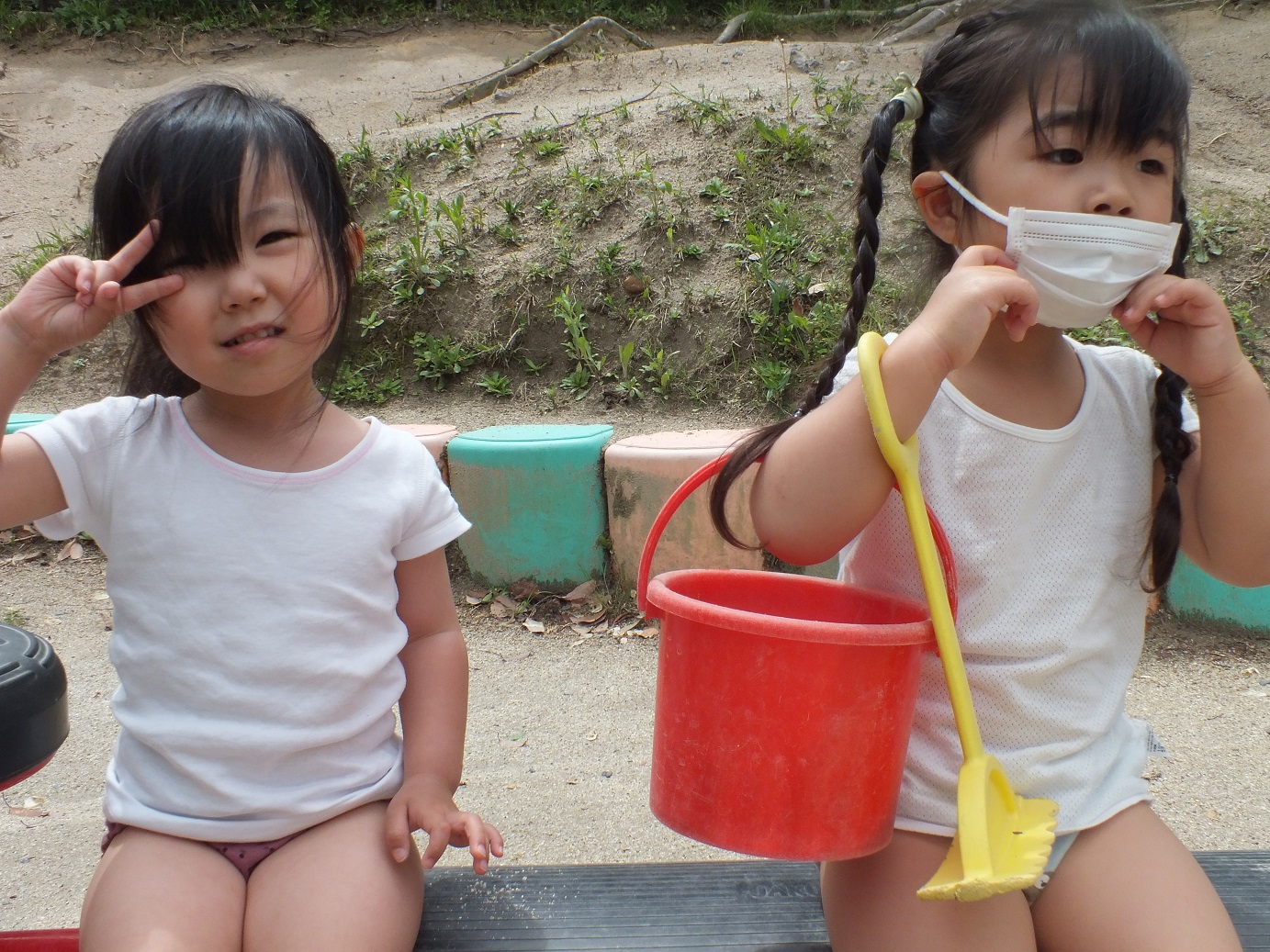 裸足が気持ちいいね♡(年少):画像２