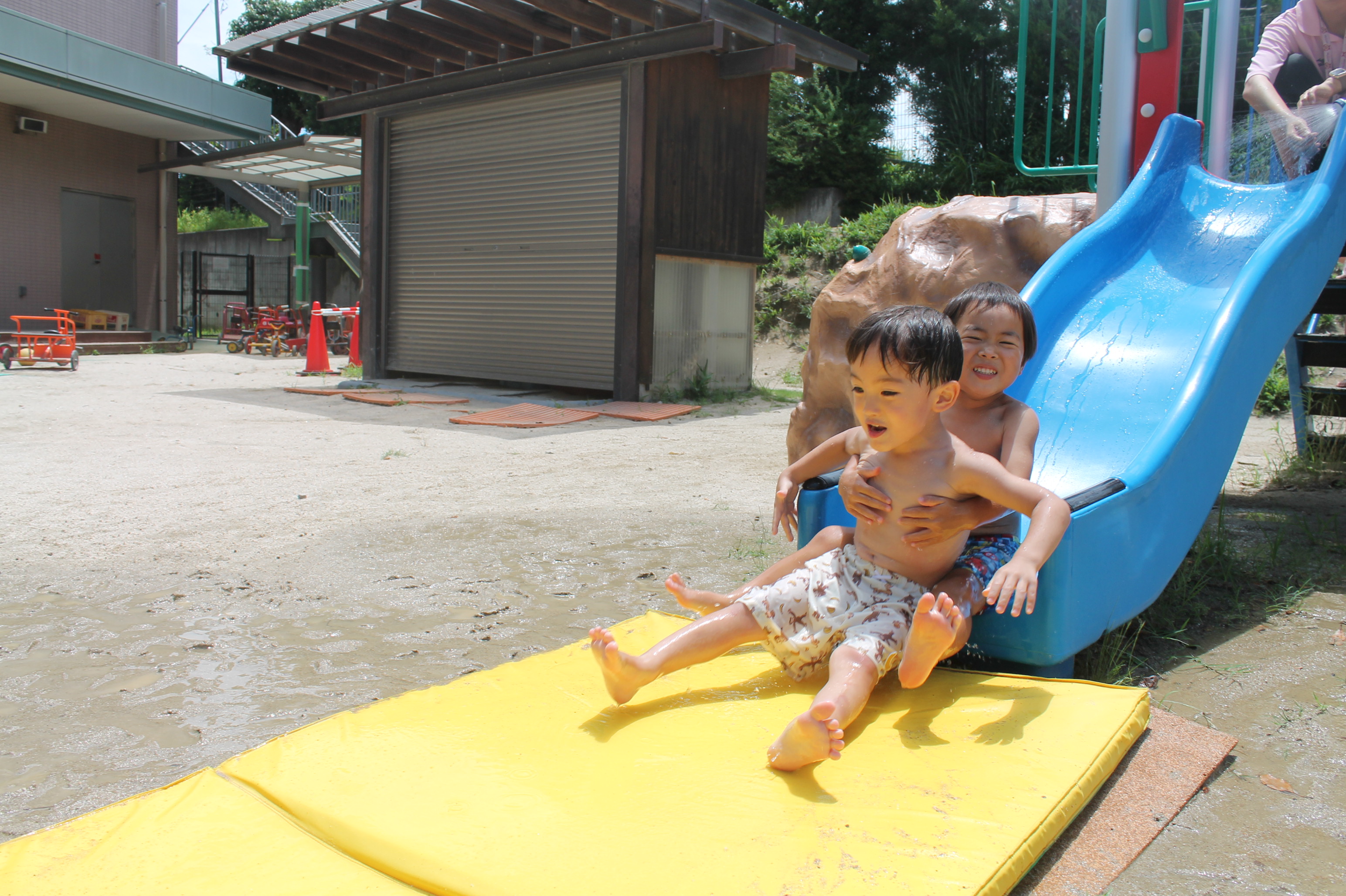 ウォータースライダーに挑戦したよ！