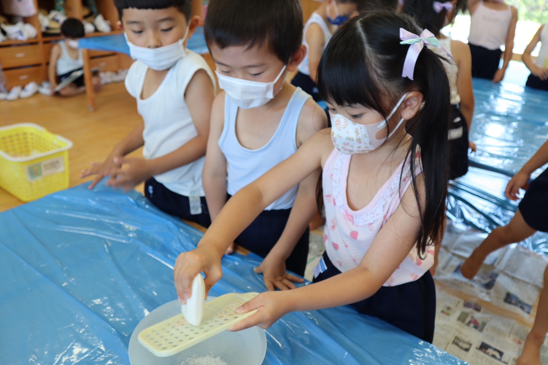 あわ遊びをしました♪(あやめ組)