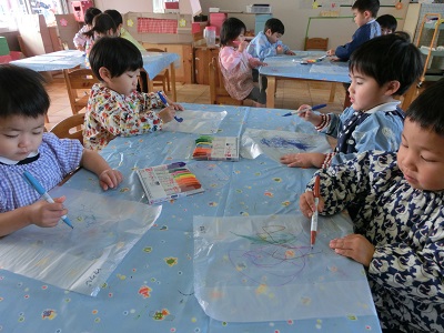 凧揚げをしたよ☆（年少）