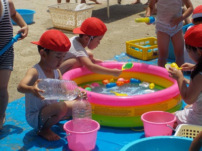 水遊びをしたよ！！（年中）