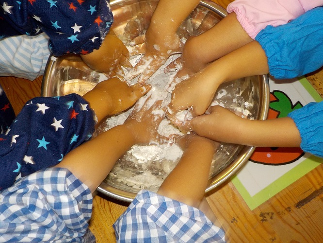 お月見団子作りをしたよ♪（年少）