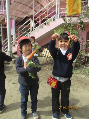 幼稚園で育てた野菜を食べたよ☆（年中）:画像３