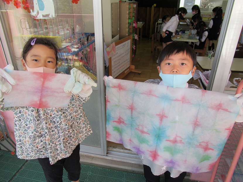 染め物をしたよ★年長