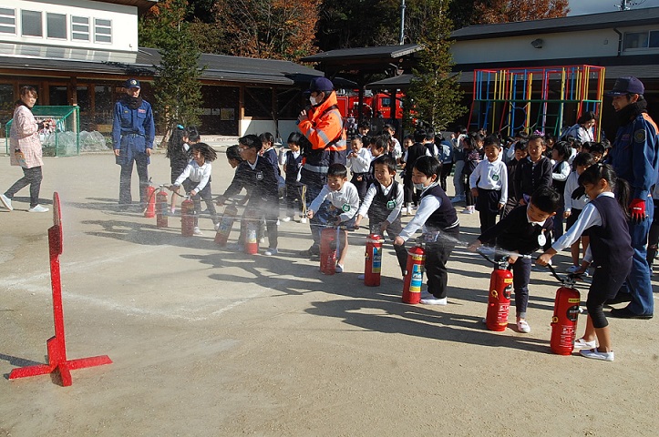 避難訓練をしたよ