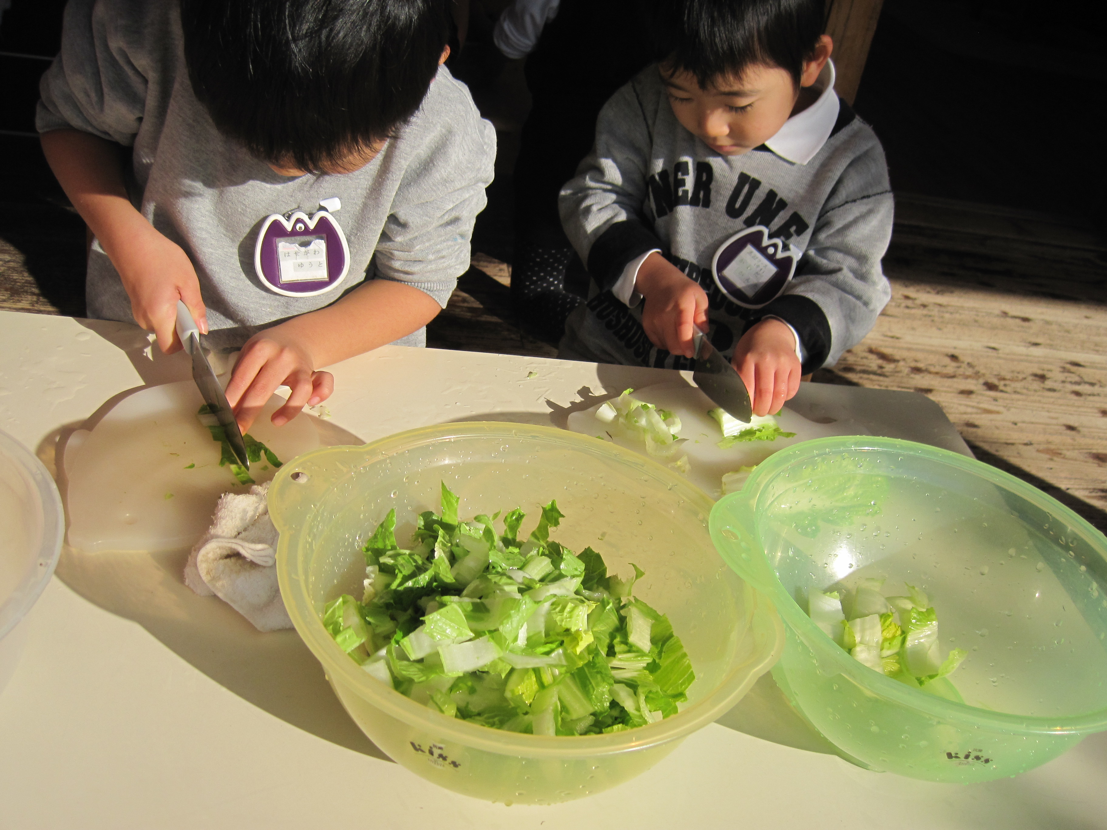 おいしいお味噌汁、あったまる～(*´∀｀*)年長:画像４