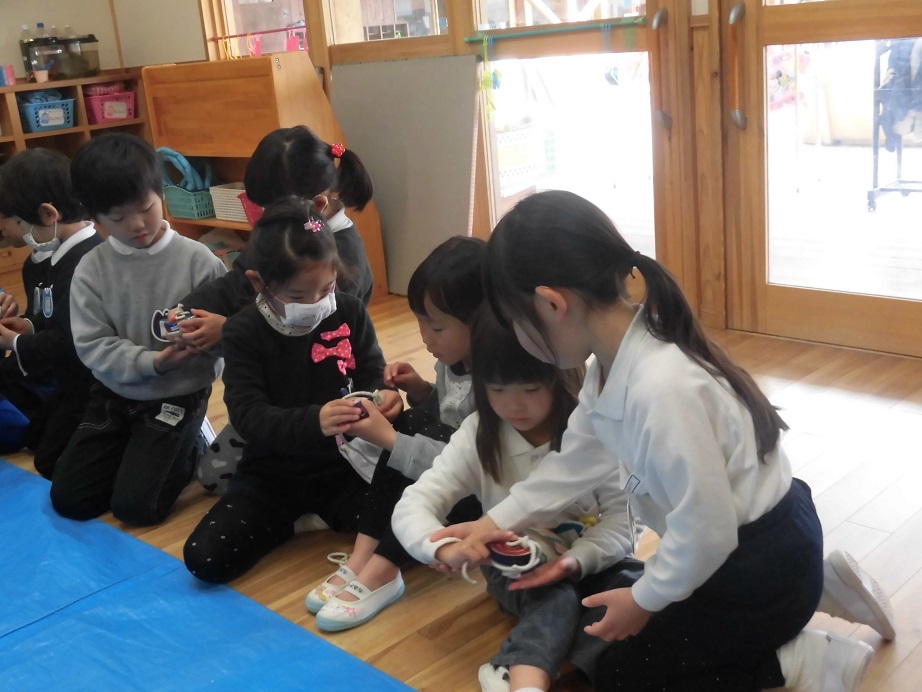 ☆年長＆年中☆ひもコマ伝授会