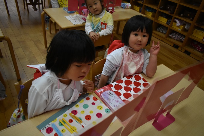 ★年少★　はじめての給食だったよ！