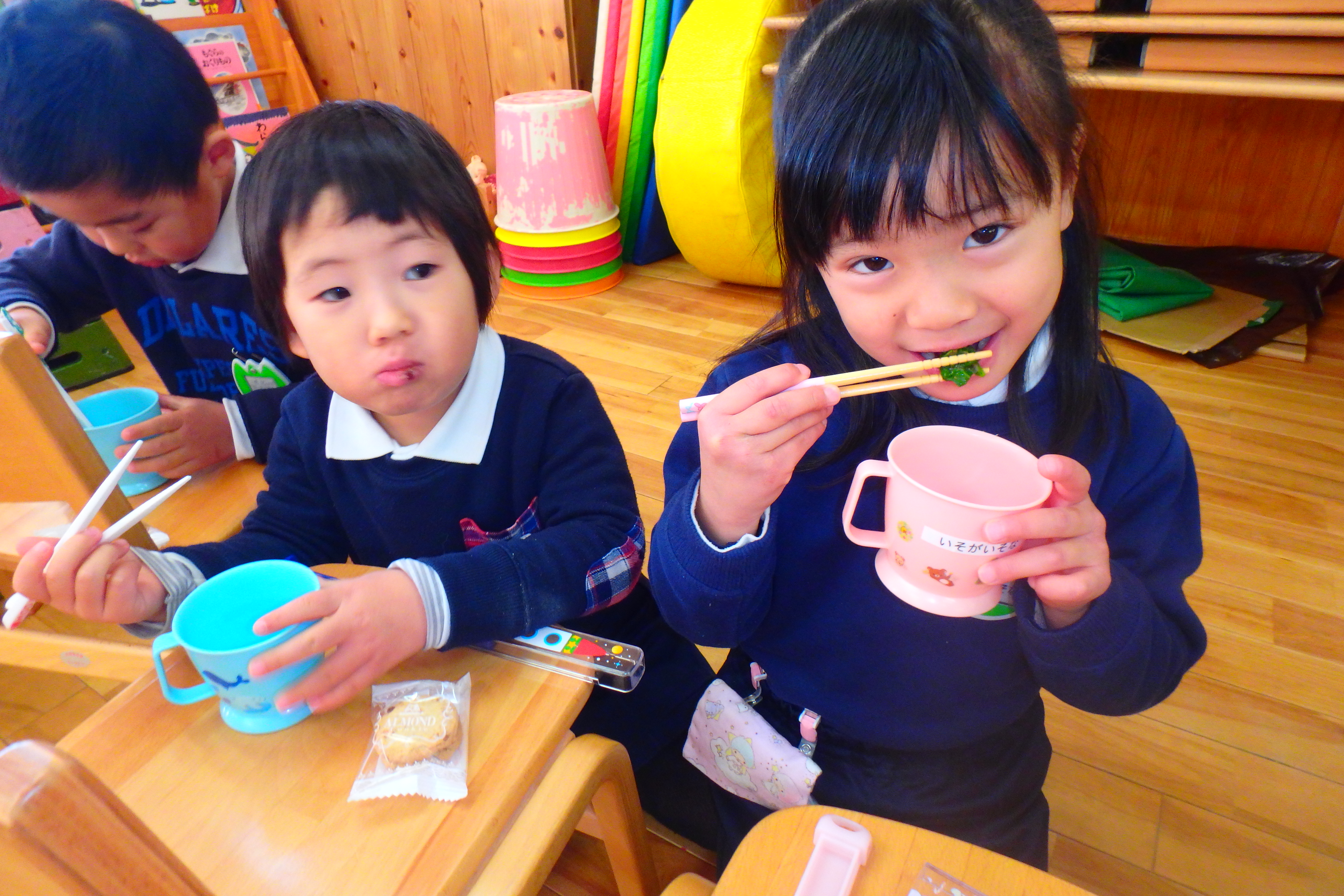カブと大根の葉を食べたよ☆年中:画像２