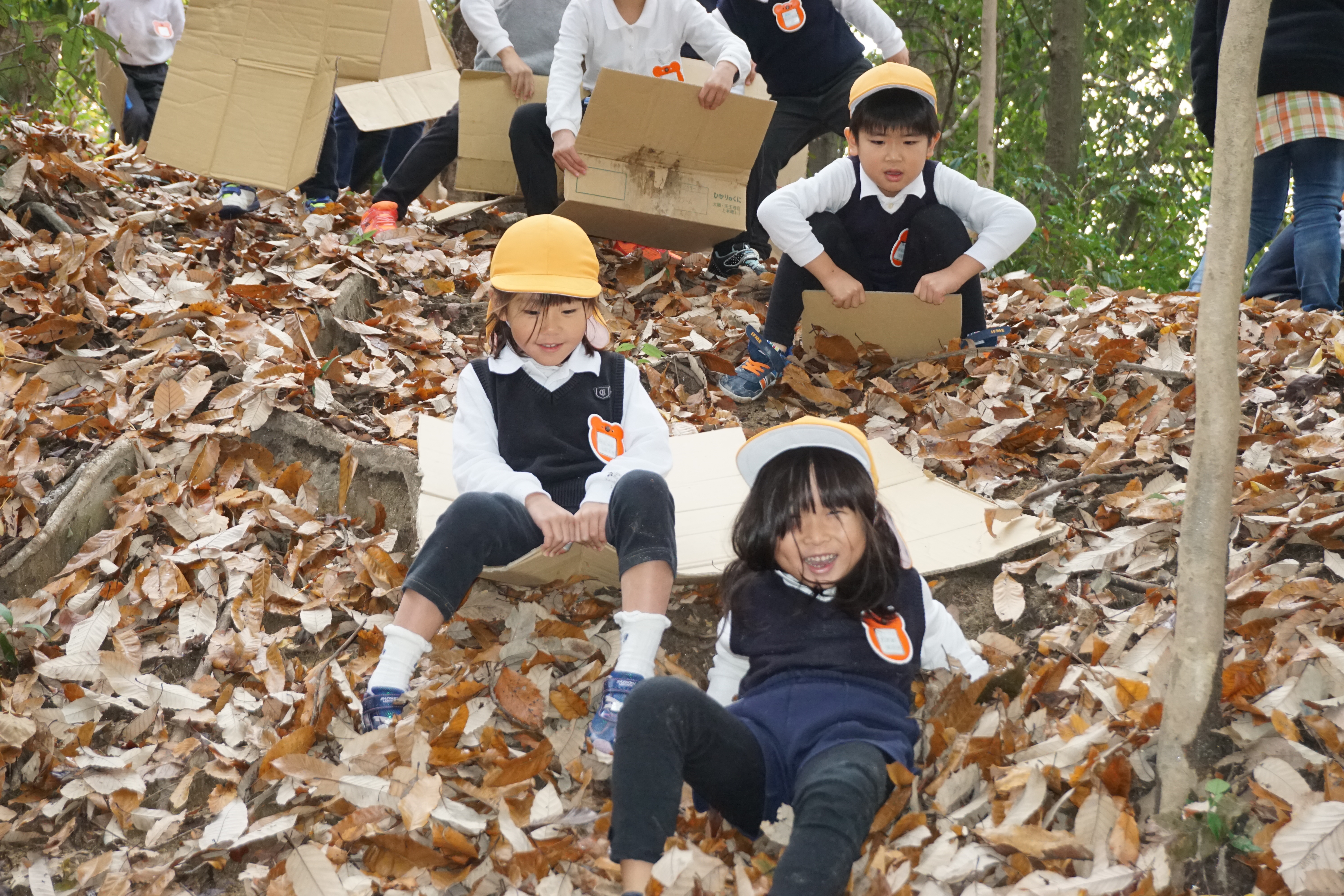 ★年長★落ち葉滑り・縄跳び:画像３