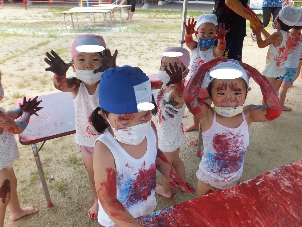 ★年少★ボディペインティングをしたよ！