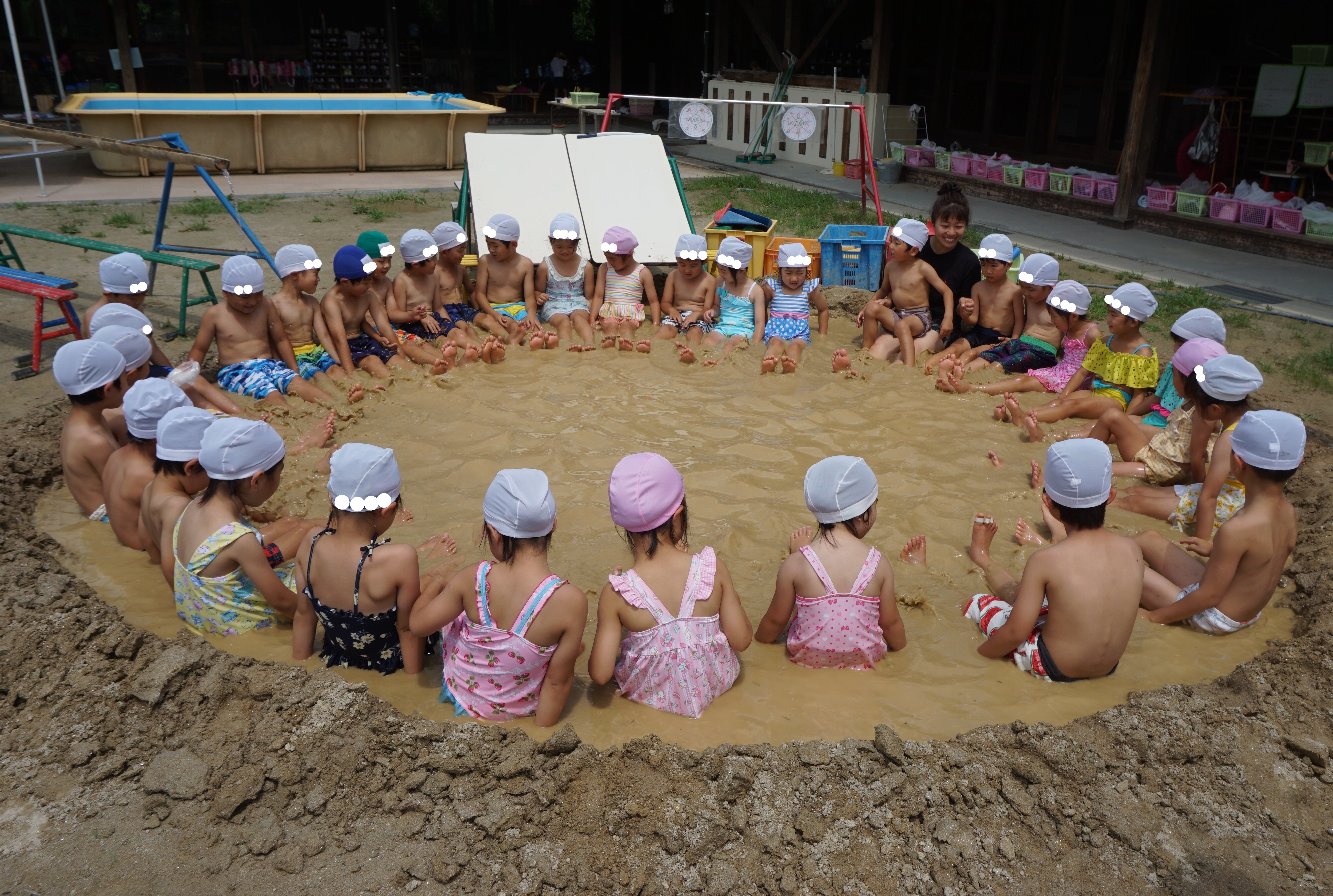 ★年長★水遊び、泥遊びをしたよ！