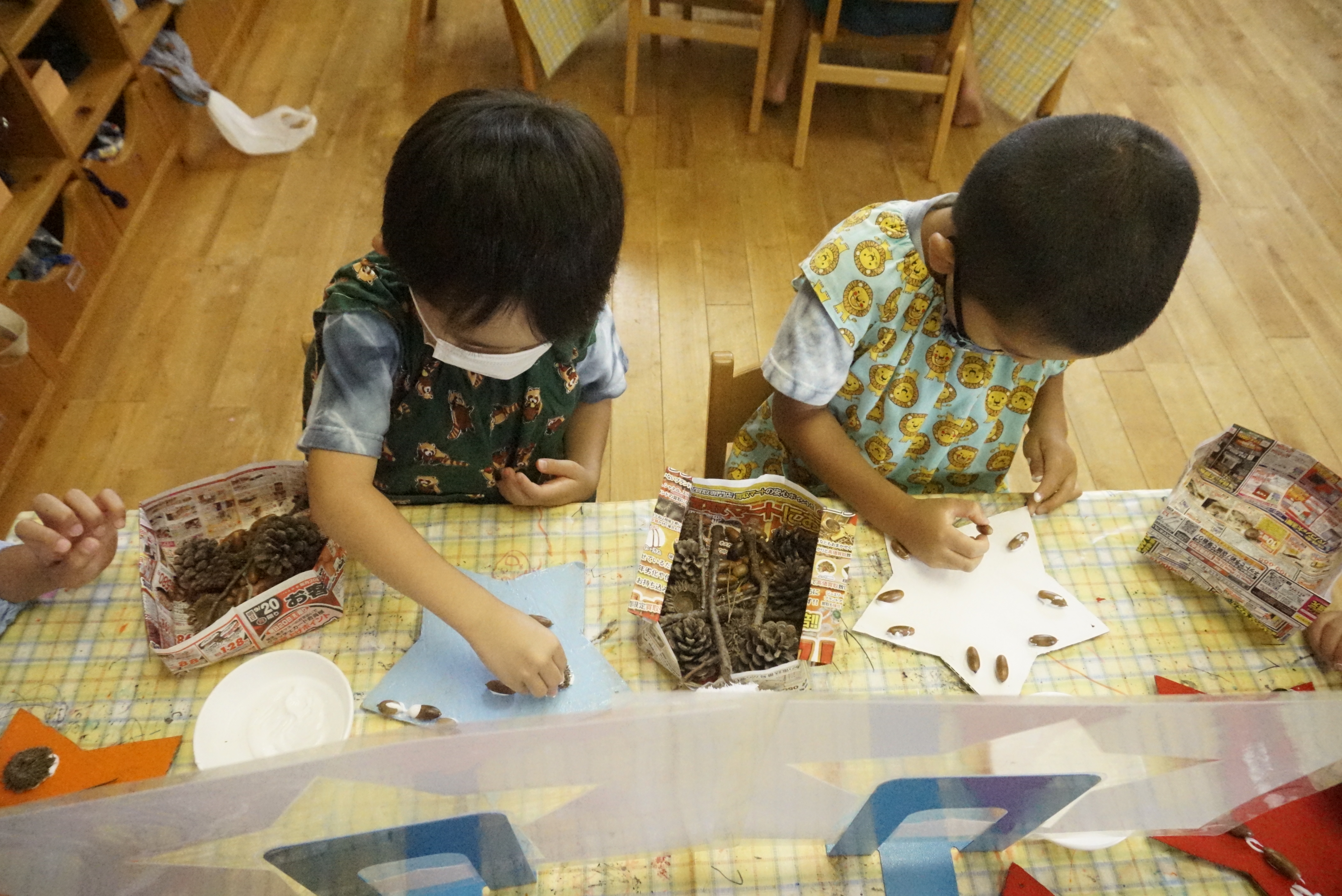 ★年長★どんぐりリースを作ったよ！