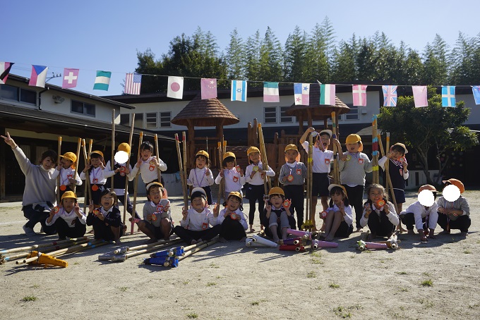 竹馬大会がありました(*^^)v　集合写真　★年長★:画像２